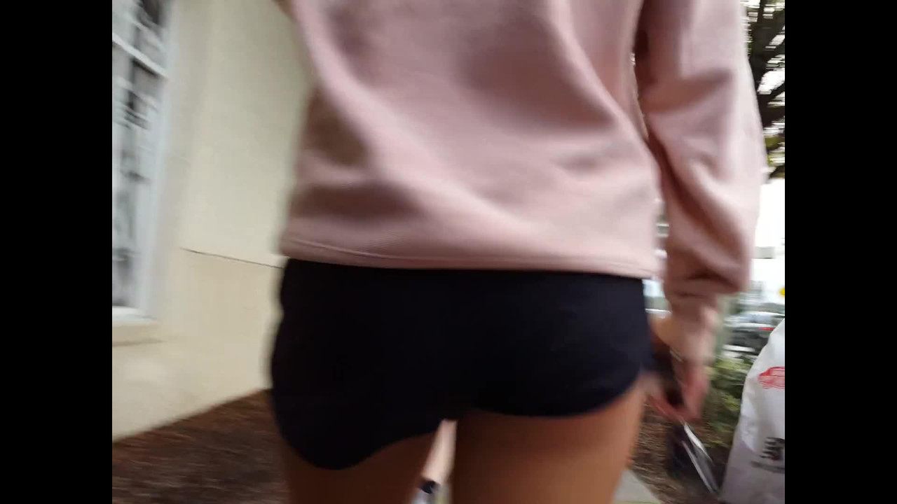 Candid voyeur tiny shorts cheekes with compilations