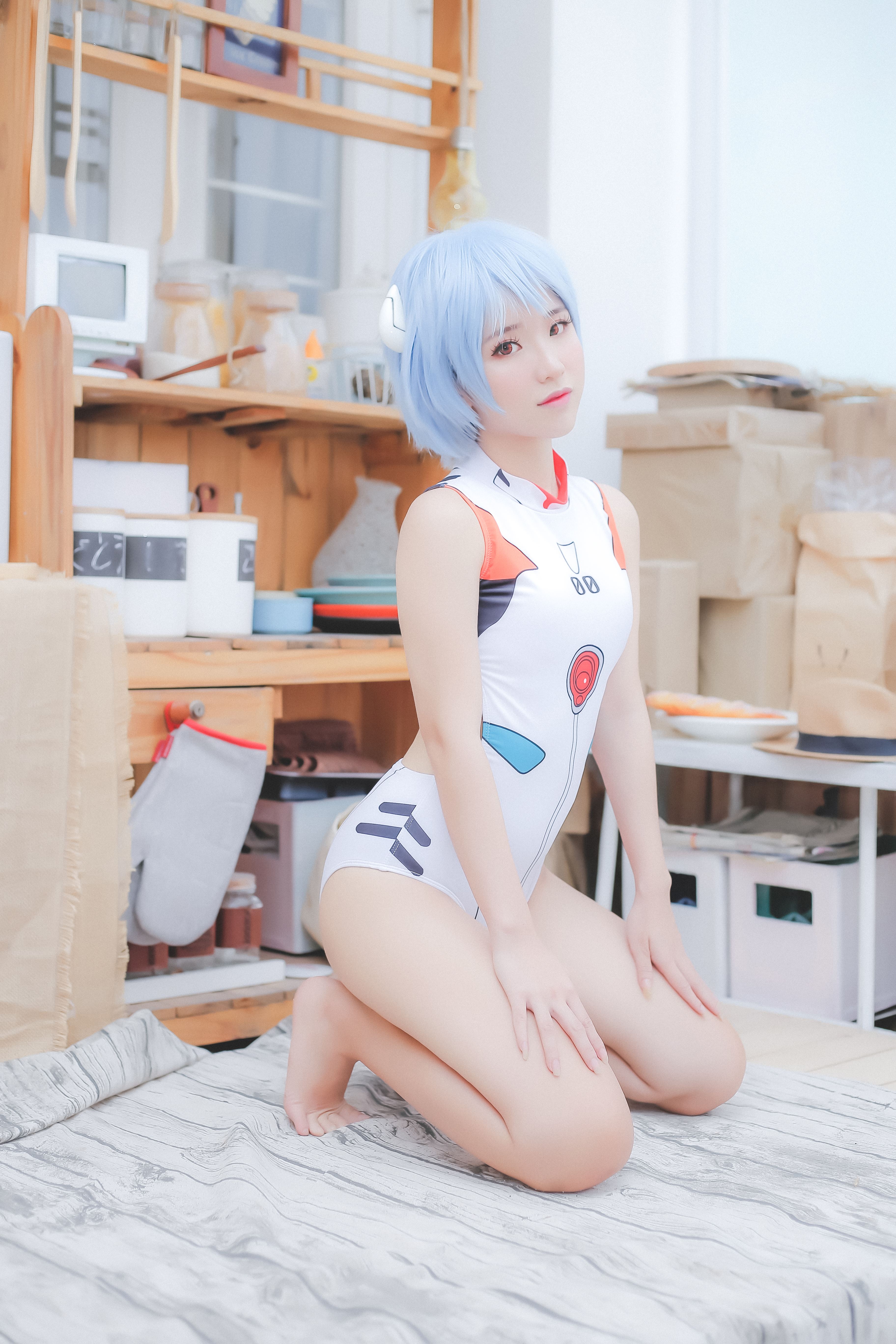 Chono Black Rei Ayanami Swimsuit Cosplay