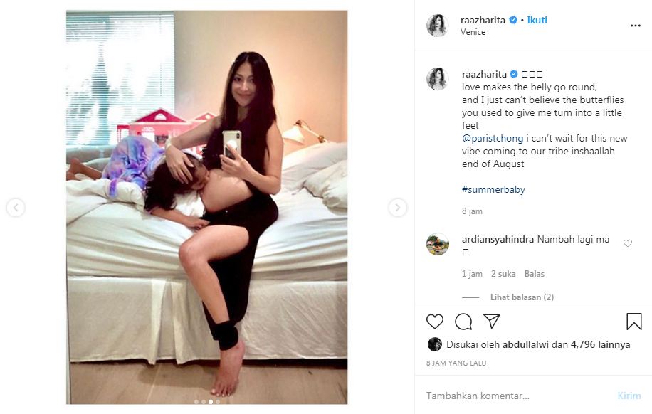 Rahma Azhari pamerkan kehamilannya