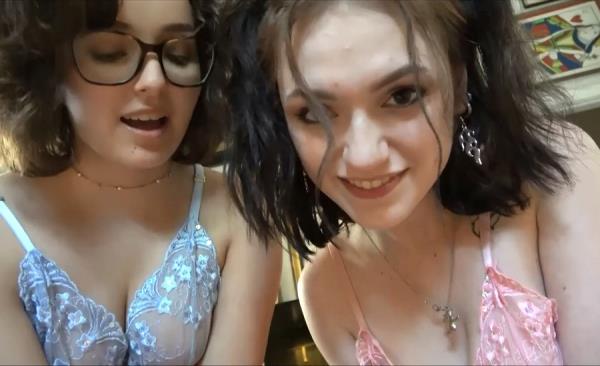 Gracie Gates, Leana Lovings  - Horny StepSis With Girlfriend Want See Your Cock  (FullHD)