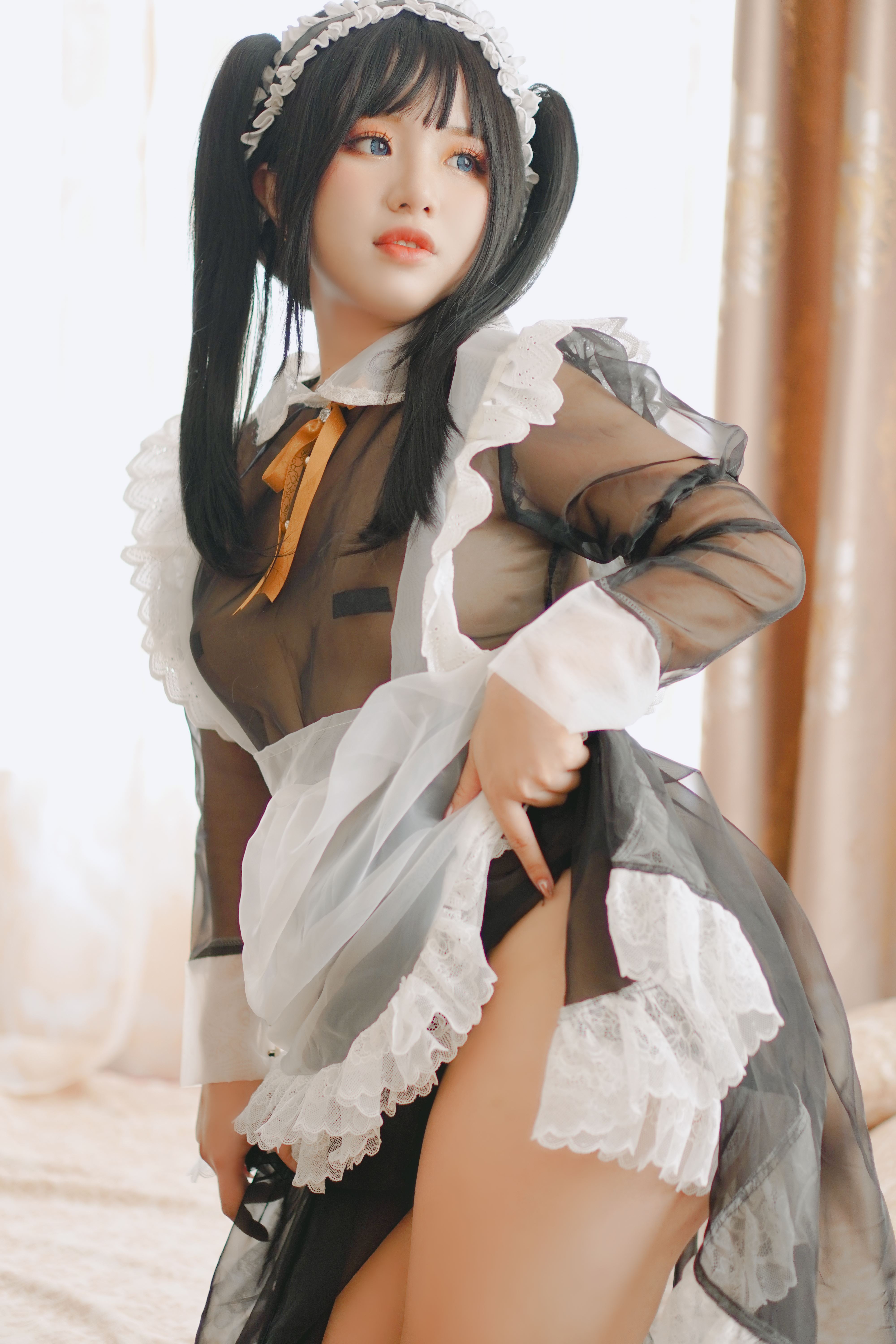 Chono Black Transparent Maid Sexy Set